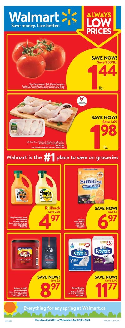 Walmart (West) Flyer April 20 to 26