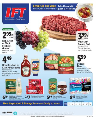 IFT Independent Food Town Flyer April 20 to 26