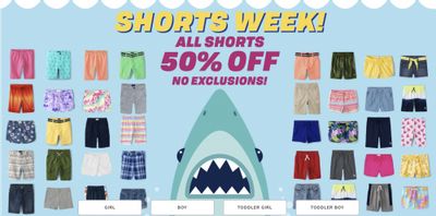 The Children’s Place & Gymboree Canada Shorts Week Sale: Save 50% OFF ALL Orders + More