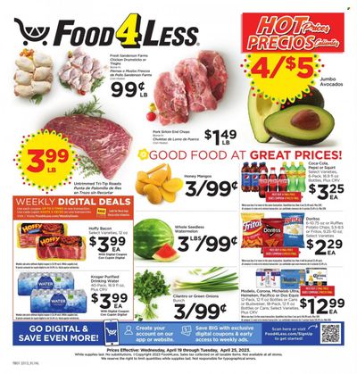 Food 4 Less (CA) Weekly Ad Flyer Specials April 19 to April 25, 2023