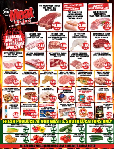M.R. Meat Market Flyer April 20 to 27