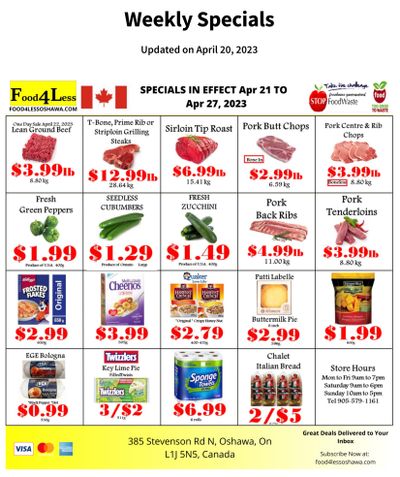 Food 4 Less (Oshawa) Flyer April 21 to 27