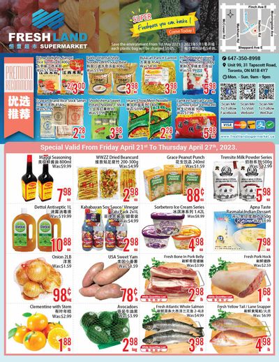 FreshLand Supermarket Flyer April 21 to 27
