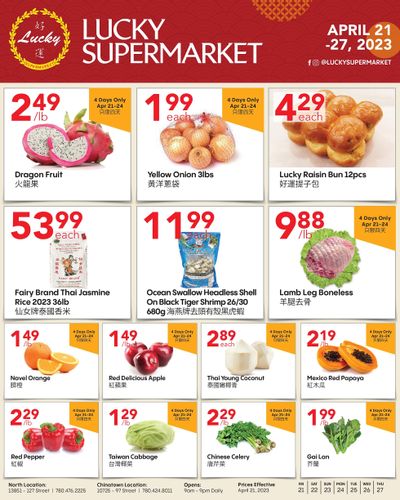 Lucky Supermarket (Edmonton) Flyer April 21 to 27