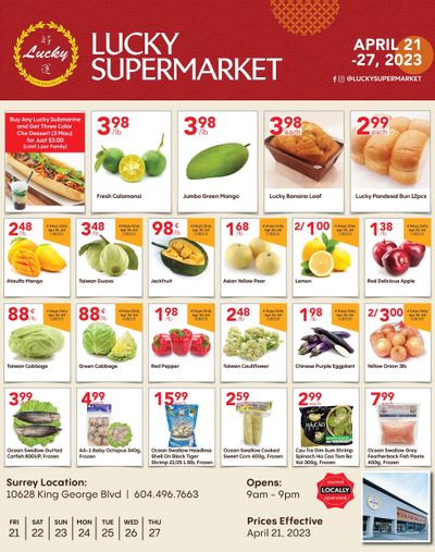 Lucky Supermarket (Surrey) Flyer April 21 to 27