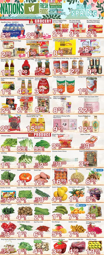 Nations Fresh Foods (Hamilton) Flyer April 21 to 27