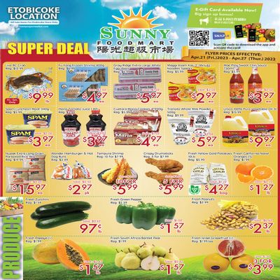 Sunny Foodmart (Etobicoke) Flyer April 21 to 27