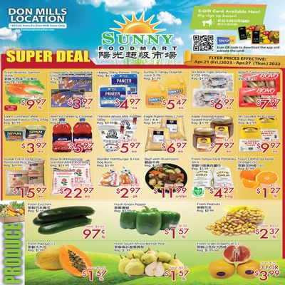 Sunny Foodmart (Don Mills) Flyer April 21 to 27