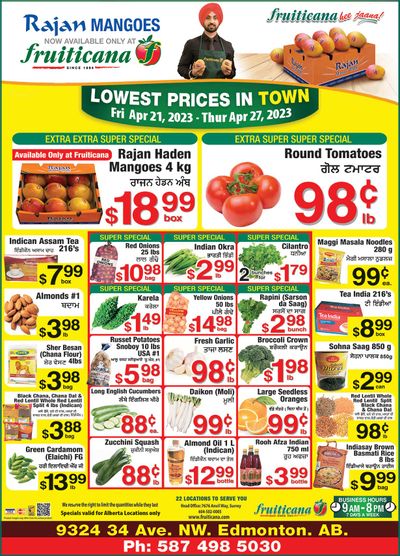 Fruiticana (Edmonton) Flyer April 21 to 27