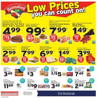 Hannaford (NY) Weekly Ad Flyer Specials April 16 to April 22, 2023