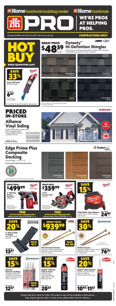 Home Hardware Building Centre (Atlantic) Flyer April 21 to 26