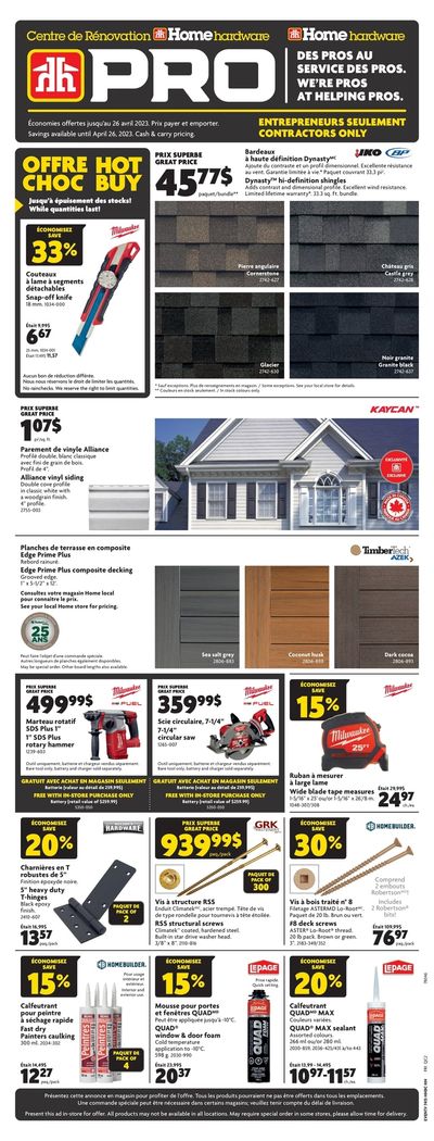 Home Hardware Building Centre (QC) Flyer April 21 to 26