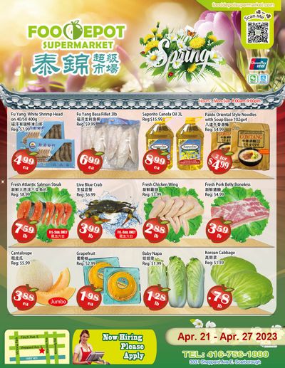 Food Depot Supermarket Flyer April 21 to 27