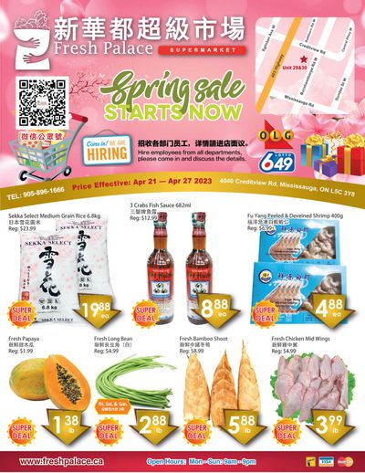 Fresh Palace Supermarket Flyer April 21 to 27