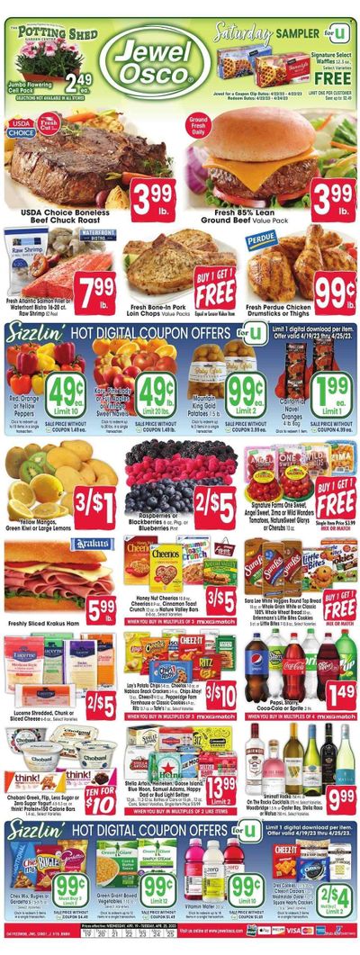 Jewel Osco (IL) Weekly Ad Flyer Specials April 19 to April 25, 2023