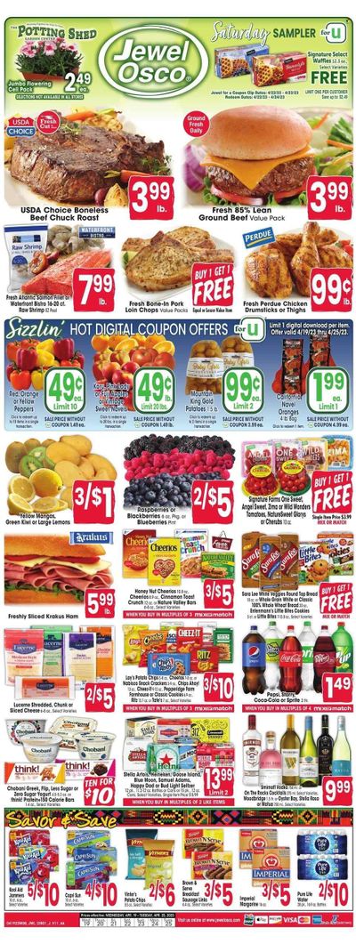 Jewel Osco (IL) Weekly Ad Flyer Specials April 19 to April 25, 2023