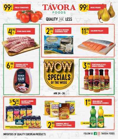 Tavora Foods Flyer April 24 to 30