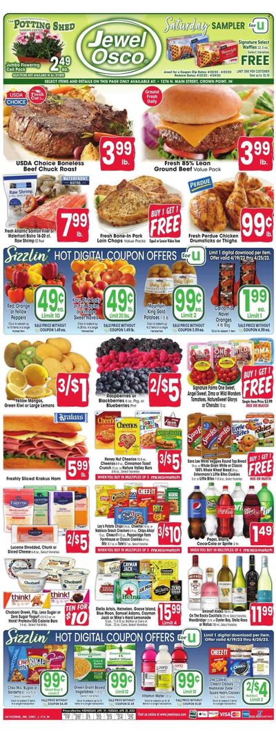 Jewel Osco (IN) Weekly Ad Flyer Specials April 19 to April 25, 2023
