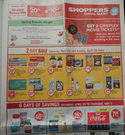 Shoppers Drug Mart Canada Flyer Sneak Peek: 20x The Points Loadable Offer April 28th & 29th