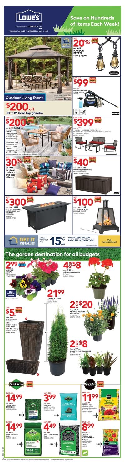 Lowe's (ON) Flyer April 27 to May 3