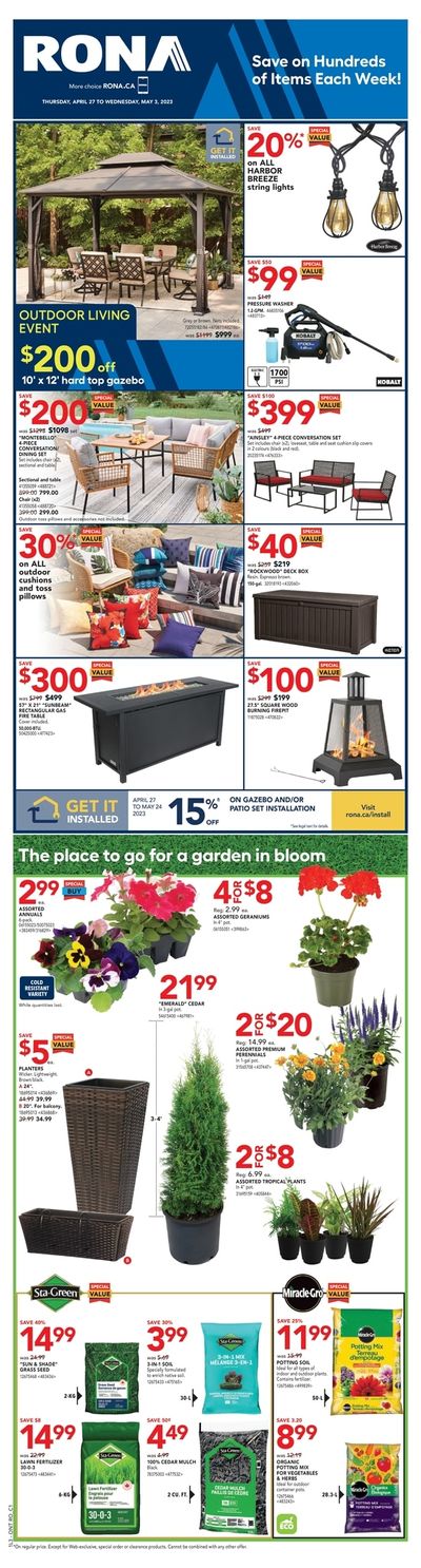 Rona (ON) Flyer April 27 to May 3