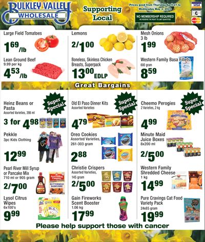 Bulkley Valley Wholesale Flyer April 28 to May 3