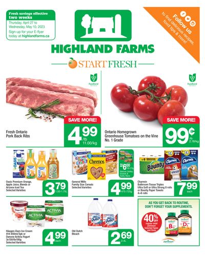 Highland Farms Flyer April 27 to May 10