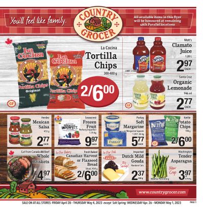 Country Traditions Flyer April 28 to May 4