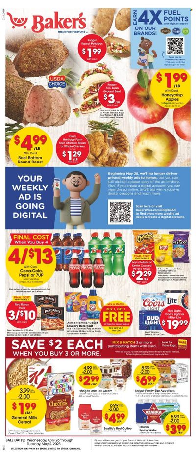 Baker's (NE) Weekly Ad Flyer Specials April 26 to May 2, 2023