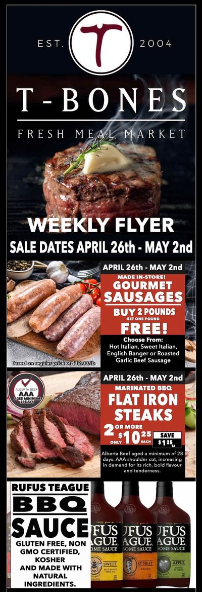 T-Bone's Flyer April 26 to May 2