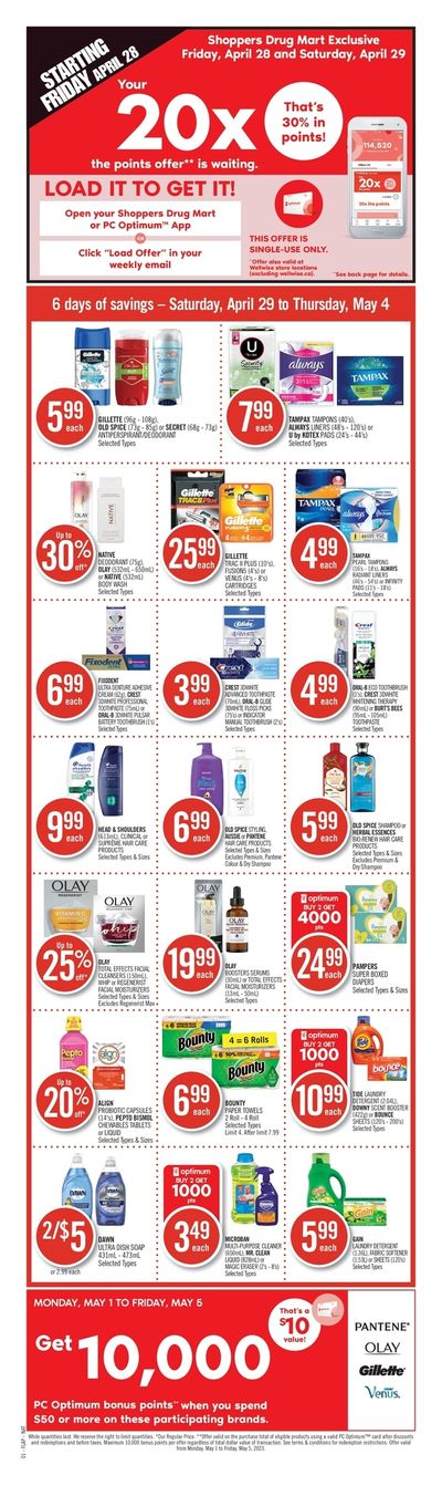 Shoppers Drug Mart (ON) Flyer April 29 to May 4