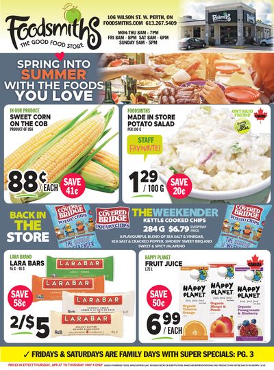 Foodsmiths Flyer April 28 to May 4