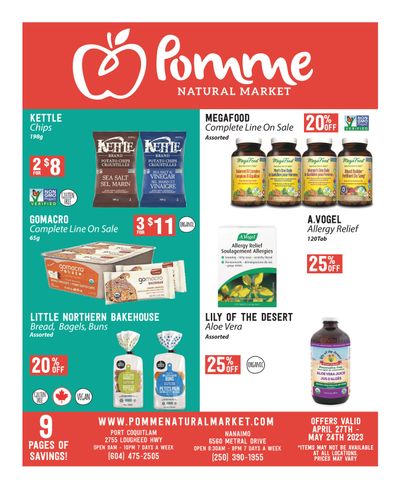 Pomme Natural Market Monthly Specials Flyer April 27 to May 24