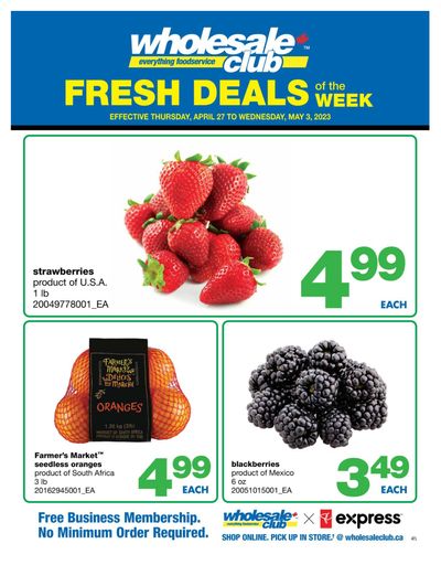 Wholesale Club (Atlantic) Fresh Deals of the Week Flyer April 27 to May 3