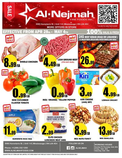 Alnejmah Fine Foods Inc. Flyer April 28 to May 4
