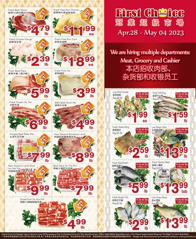 First Choice Supermarket Flyer April 28 to May 4