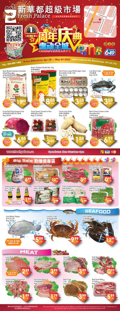 Fresh Palace Supermarket Flyer April 28 to May 4