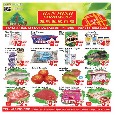 Jian Hing Foodmart (Scarborough) Flyer April 28 to May 4