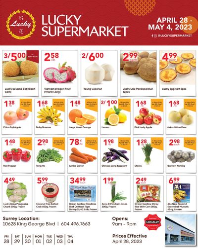Lucky Supermarket (Surrey) Flyer April 28 to May 4