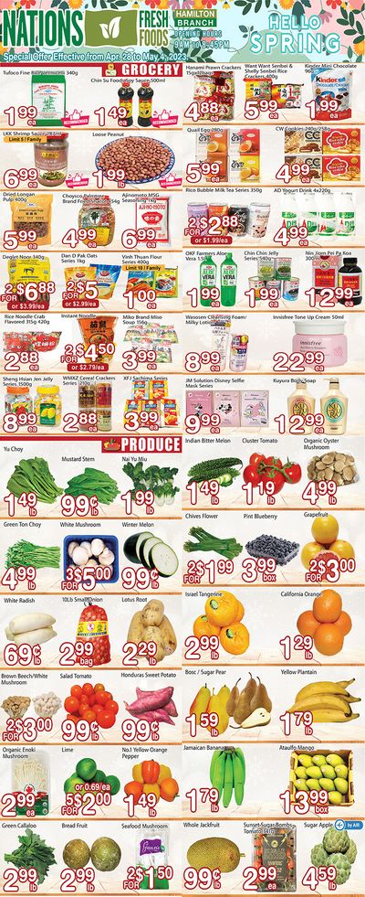 Nations Fresh Foods (Hamilton) Flyer April 28 to May 4
