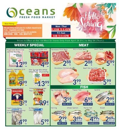 Oceans Fresh Food Market (West Dr., Brampton) Flyer April 28 to May 4