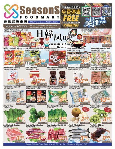 Seasons Food Mart (Thornhill) Flyer April 28 to May 4