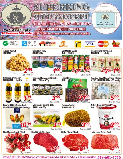 Superking Supermarket (London) Flyer April 28 to May 4