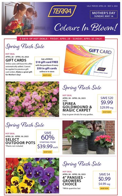 Terra Greenhouses Flyer April 28 to May 4