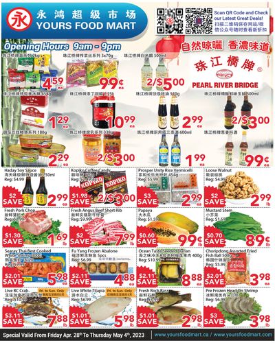 Yours Food Mart Flyer April 28 to May 4