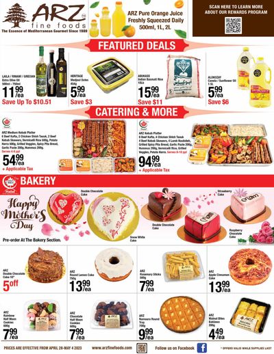 Arz Fine Foods Flyer April 28 to May 4