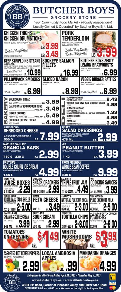 Butcher Boys Grocery Store Flyer April 28 to May 4