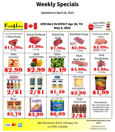 Food 4 Less (Oshawa) Flyer April 28 to May 4