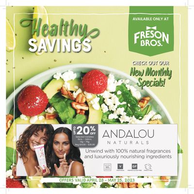Freson Bros. Healthy Savings Flyer April 28 to May 25