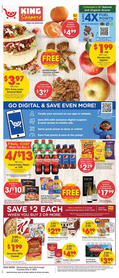 King Soopers (CO) Weekly Ad Flyer Specials April 26 to May 2, 2023